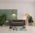 2' X 4' Ivory And Teal Blue Abstract Power Loom Non Skid Area Rug